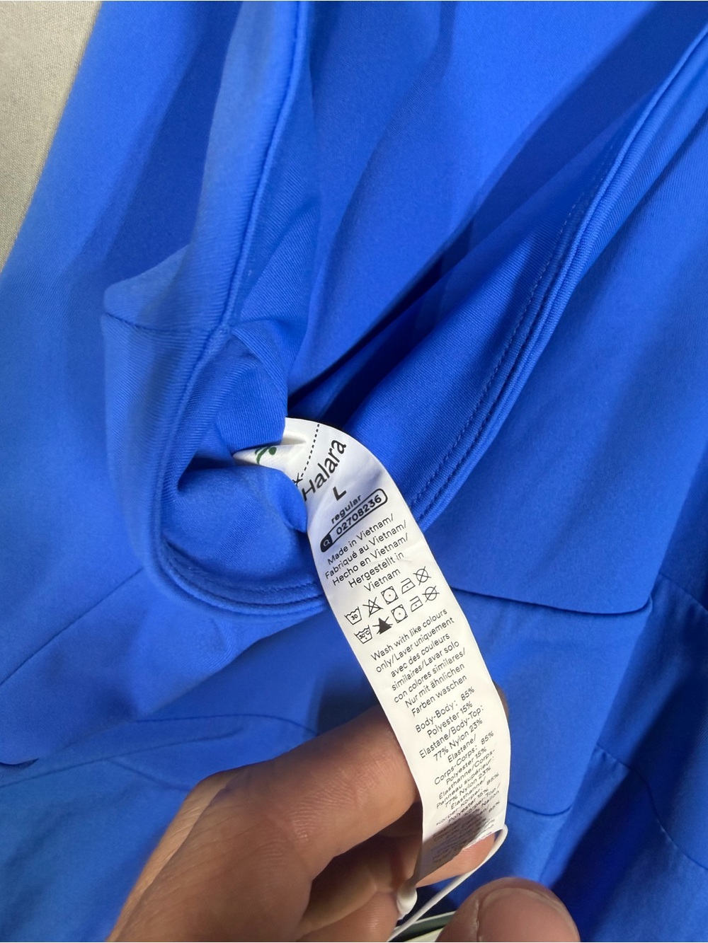 HALARA Bright Blue Double-Strap Wide-Leg Jumpsuit - Picture 5 of 5